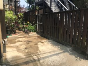 カーポート解体後コンクリ補修完了