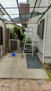 杉並区カーポート解体撤去現場1