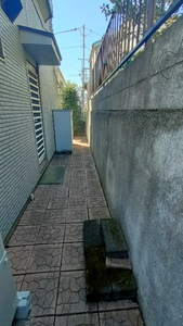 平板隙間からの草を除草