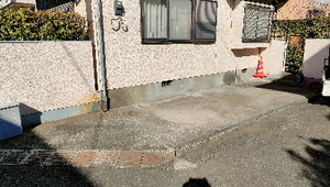 潰れたカーポート撤去後